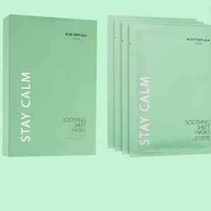 GIVE THEM LALA SKIN—STAY CALM SOOTHING FACE MASKS x 4 BNWB